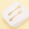 Poagoep Initial Letter Keychain for Women Gold Cute Heart Keyrings