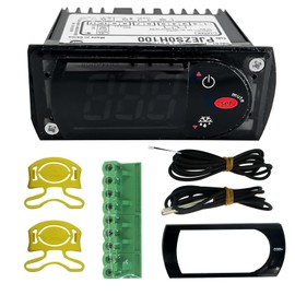 PJEZS0H100 Digit Temperature Controller Thermostat with Temperature Sensor Probes 115V Compatible with Carel and All Refrigerator Types Black