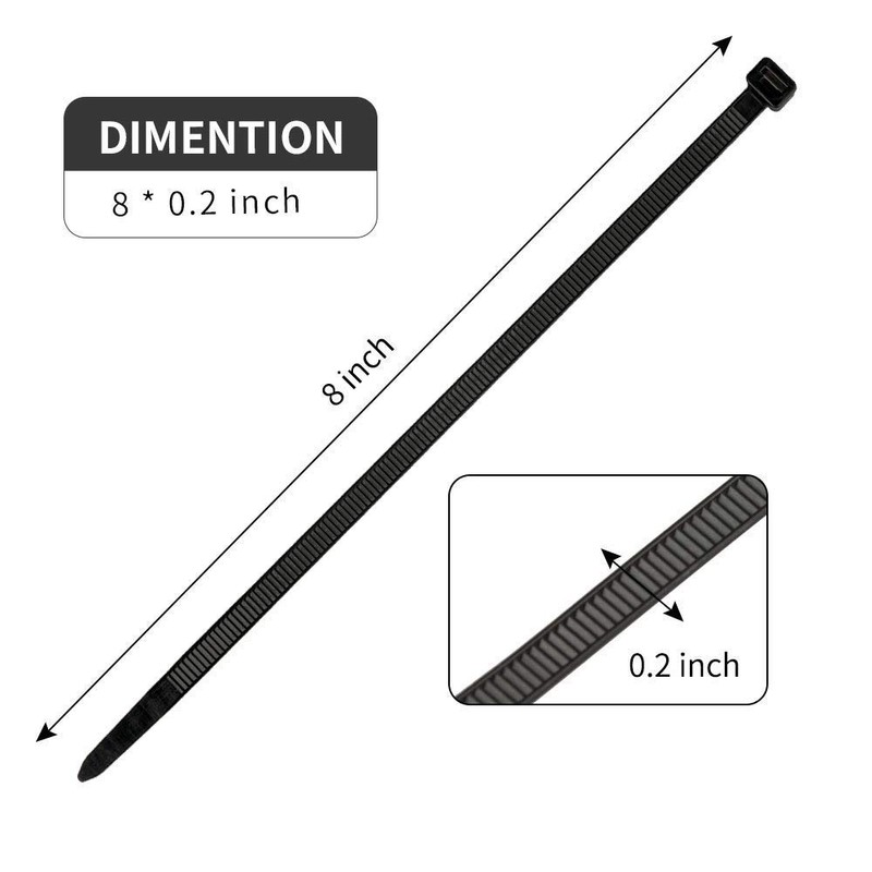 100Pcs 8 Inch Heavy Duty Industrial Zip Toes 40lbs Tensile