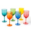 KOXIN-KARLU Unbreakable Classic 14 ounce All-Purpose Plastic Stem Wine Glasses