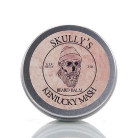 Skully's Kentucky Mash Sandalwood & Spice Beard Balm 2 oz. Sandalwood Medium Hold Beard Balm for Men, Deep Conditioning, Tames Flyaways, Promotes Healthy Beard Growth