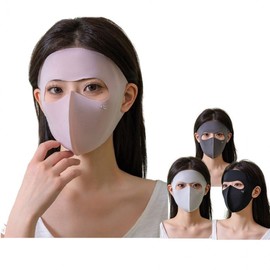 Silky Cooling Full-Coverage Face Running Mask Golf Mask Black (TW) 3ea