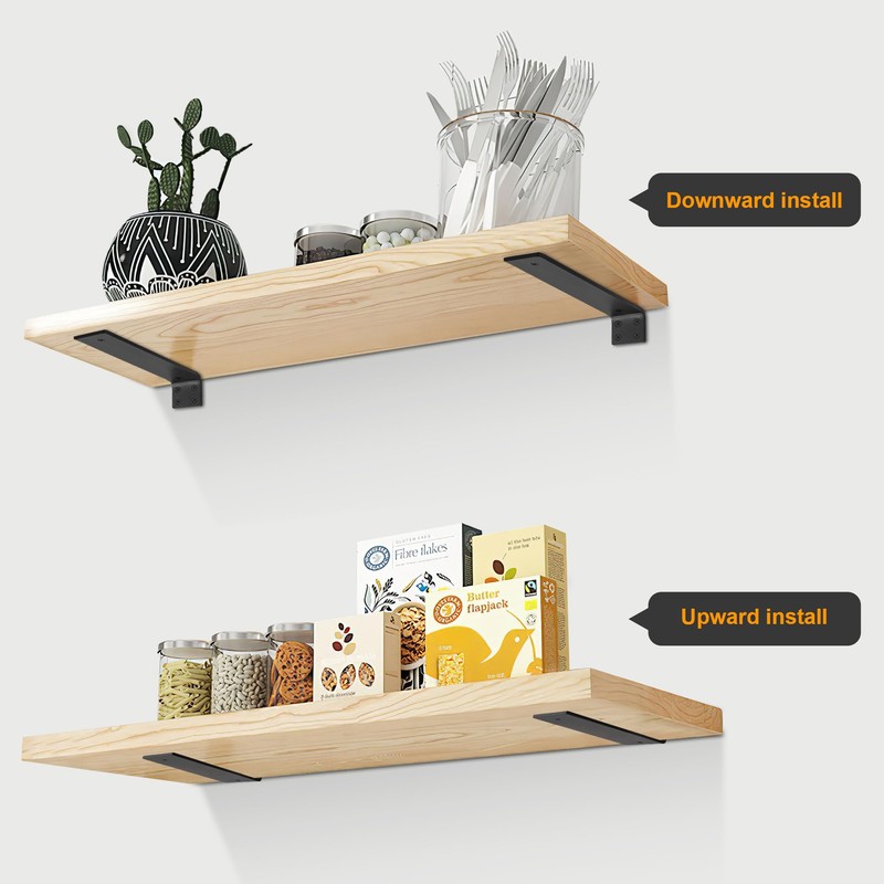 Floating Shelf Brackets 8 inch, Heavy Duty Wall Shelf Brackets