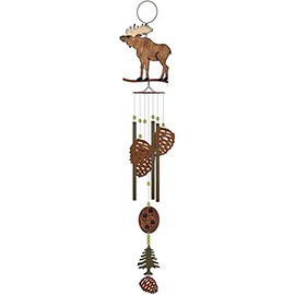 Sunset Vista Designs 93874 Wilderness Wonders-36-Inch Handcrafted Wind Chime, 36-Inch, Moose