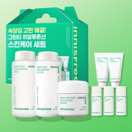 innisfree 이니스프리 그린티 씨드 히알루론산 스킨케어 세트 3종, 스킨+로션+크림