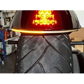 Rear Fender Eliminator LED Turn Signal Kit for Victory Hammer - Amber Turns with Clear Lens