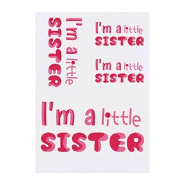 4 x 'I'm A Little Sister' Temporary Tattoos - Water Resistant, Skin-Safe, Non-Toxic Transfers, Mixed Sizes (TO00084868)