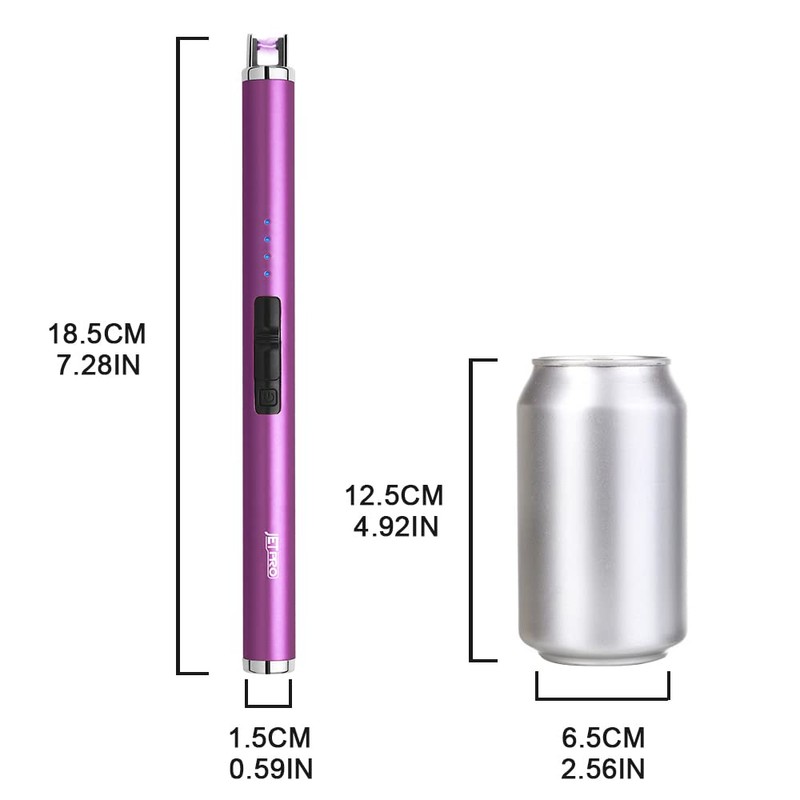 JETPRO USB Rechargeable Candle Lighter Electronic Arc Lighter Windproof Flameless
