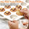 2 Pack Silicone Muffin Pans with Metal Reinforced Frame Regular