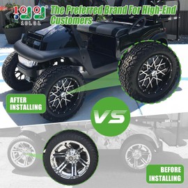 10L0L Universal Golf Cart SS Wheel Center Cap Cover for Yamaha EZGO, Club Car, Chrome 4 PCS