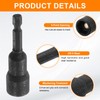 sourcing map Magnetic Nut Driver 19mm Hex Drive Socket CR-V