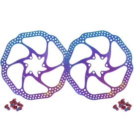 Remeiven Disc Brake Rotor 160/180 /203 mm, 2 Pack Colorful Bike Brake Rotors for Mtb Mountain Road Bicycle with Disc Braking System (CHS1, 180)