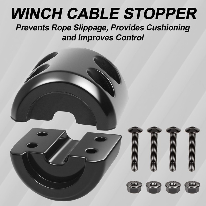 Synthetic Winch Rope Kit - 1/4'' x 50' with 10,000