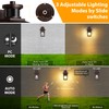 APOTO 2 Pack Porch Lights with GFCI Outlet,Bronze Dusk to