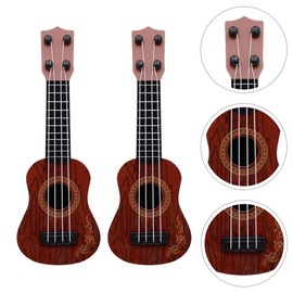 2pcs Mini Ukulele Toddler Guitar Plastic Toddler Ukulele Imitation Guitar Toys Kid Instrument Toy Early Education Toys Simulation Ukulele Kid Guitar Kid Ukulele Toy Guitar for Kids