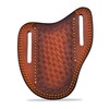 Hercules Knives Custom Leather Sheath Slanted Pancake Tooled Leather Sheath/Trapper