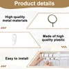 Girihe 50 Sets Gold Curtain Rings, Curtain Rings Gold Curtainn