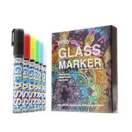 VViViD Dual-Tip Liquid Pigment Glass Marker 6-Color Pack (Value Pack (2 pcs))