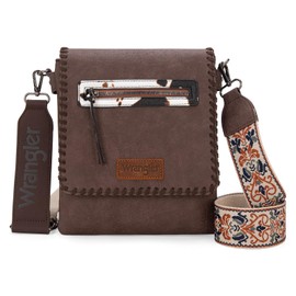 Wrangler Crossbody Bags for Women Satchel Purse Medium Shoulder Handbags with Detachable Guitar Straps WG72-93601CF