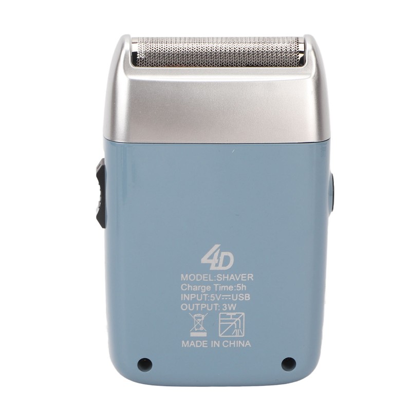 Rechargeable Beard Trimmer Blue USB Waterproof Portable Electric Hair Clipper