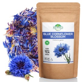 2 oz. Dried Blue Cornflower Flower Blossom (Centaurea cyanus) - 56g Blue Cornflower Herb Tea Petals Bulk Herbal Tea