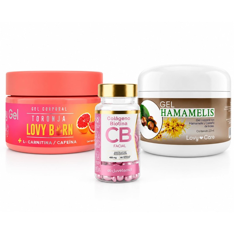 Kit Corporal Reductor Juveternal Lovycare Gel Toronja L-Carnitina + Gel
