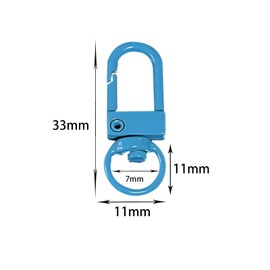 30PCS Metal Swivel Lobster Claw Clasps Swivel Snap Hooks Lanyard Clips for Keychain Making/Craft,Blue