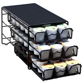 Deco Brothers 3 Tier K-Cup Holder Drawer for 54 Coffee Pods Storage, Black