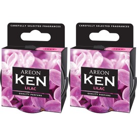 Areon Ken Lufterfrischer Auto Duft Lila Blume Autoduft Dose Wohnung Duftdose Erfrischer 3D Set ( Lilac Pack x 2 )