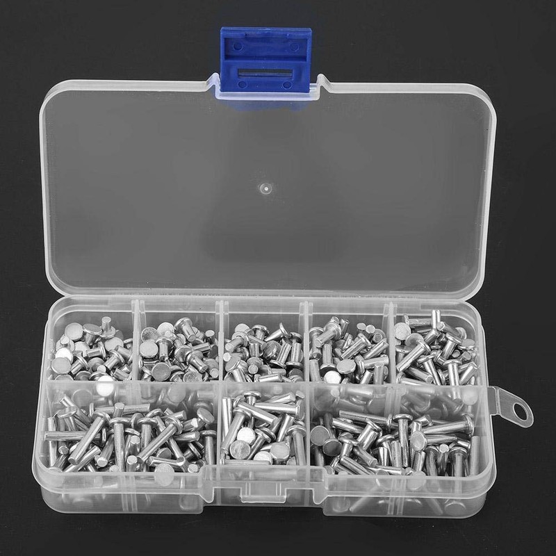 400 Pcs Aluminum Flat Head Full Rivet Set M3 Rivets