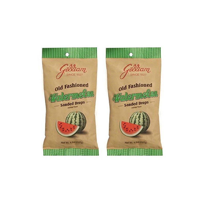Gilliam Old Fashioned Candy Flavored Sanded Watermelon Drops Pack of