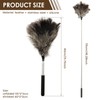 DJAPWPX Extendable Ostrich Feather Duster with Nonslip Handle, Retractable Feather