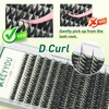 KEYYOULASH Lash Clusters Manga Lash Extension D Curl 120pcs 8-18mm