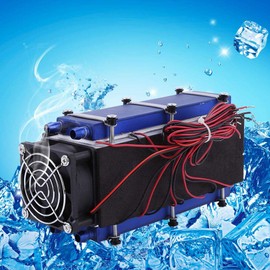 Thermoelectric Peltier Cooler, DC 12V 576W 8 Chip TEC1-12706 DIY Thermoelectric Cooler Refrigeration Cooling Fan System Heatsink Kit, Low Noise Air Cooling Device for Pet Bed, Test Bench, etc