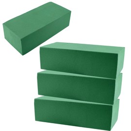 Floral Foam Bricks 4 Pcs Styrofoam Floral Foam Blocks Green Craft Bricks for Dry or Wet Flower Styrofoam Bricks for Floral Arrangement Artificial Flowers Used in Wedding Holiday Decorations (4 PCS)