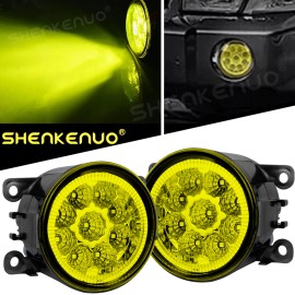 SHENKENUO For Nissan Frontier 2005-2021 Front Bumper Fog Lights Yellow LED Fog Lamps