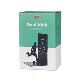 balvi Goal Kick Bookend Black Bookend for Books on Shelf in the Shape of a Football Game