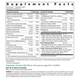 Rainbow Light Multivitamin for Men, Vitamin C, D & Zinc, Probiotics, Men's One Multivitamin Provides High Potency Immune Support, Non-GMO, Vegetarian, 30 Tablets