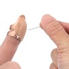 sourcing map Sewing Thimble Finger Protector, 4 Pcs Metal Finger