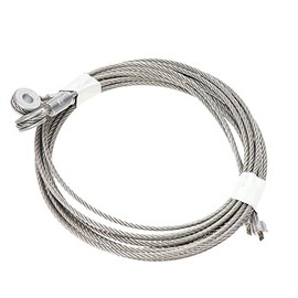 BFC 2PCs TG-913033 130" Length 7/16" Metal Eyelet 7x7 Stainless Steel Ramp Door Lift Cable