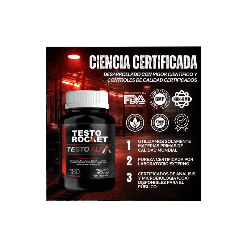 Vitaminas Hombre Precursor Testosterona 180 Caps Testo Alfa