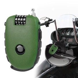 Combination Lock, 4 Digit Padlock, Small for Suitcases and Bicycles, Luggage Lock, Portable, Combination Lock, Mini, Suitcase Lock with Retractable Wire, Suitcase Lock, Combination Lock, Green, Pack