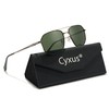 Cyxus Military Aviator Sunglasses for Men Trendy Pilot Shade Metal