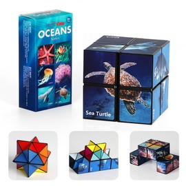 Euclidic Cube Star Cube, Magic Cube Set, Transforming Cubes, Magic Puzzle Cubes for Children and Adults