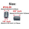 ZDingTech 50pcs Set Screws 1/4-20 x 3/8" inch 304 Stainless
