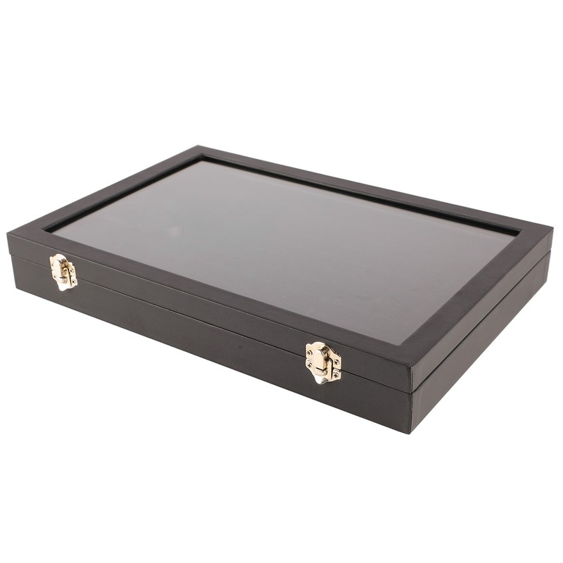Ring Display Case Organizer with Transparent Lid 100 Slot Jewelry