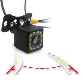 QUICTO QUICTO Car Backup Camera, Waterproof Ultra HD 12 LED Night Vision Rear View Camera, 170° Wide View Angle Long License Plate Frame Camera, Universal Cars, SUV, Trucks, RV