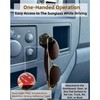 PROVBORN Leather Sunglass Holder for Car Dash One Handed, Eye