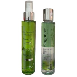 Kit Élégance Cosmetics, Loción Humectante de Té Verde + Desmaquillante Bifásico con Extracto de Bambú y Extracto de Algodón