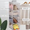 QUMENEY 2 Pcs Hanging Wardrobe Storage Closet Organiser Hanging Storage